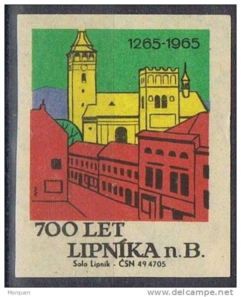 Viñeta Checoslovaquia. LIPNIKA, 700 Aniversario 1965. Label - Abarten Und Kuriositäten