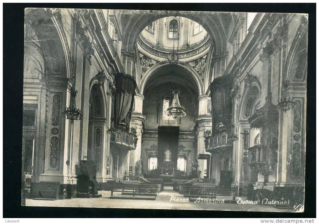 S2230 CARTOLINA POSTALE SICILIA ENNA PIAZZA ARMERINA INTERNO DUOMO FG.V. - Enna