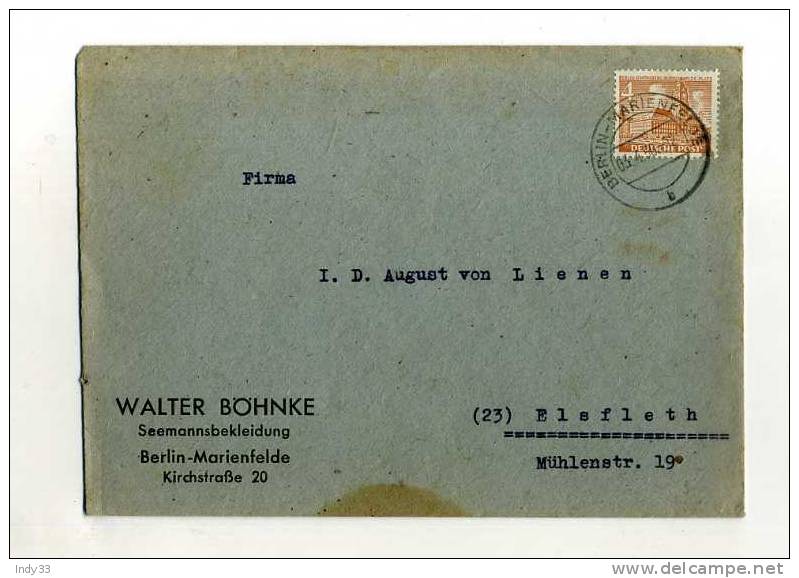 - AFFRANCHISSEMENT SIMPLE SUR ENVELOPPE DE 1950 - Storia Postale