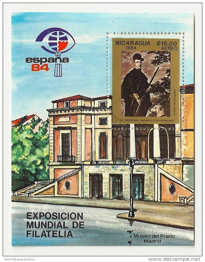 Nicaragua, 1 Stamp In Block, Year 1984, M 2519 (block 157), Painting Velazquez - Nicaragua