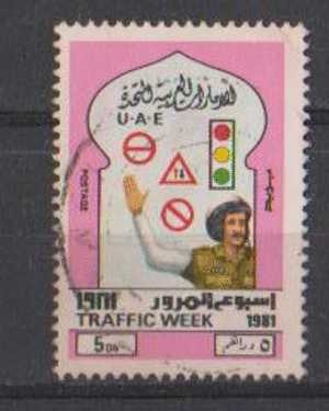 U.A.E. 1981 Used, Traffic Week, Symbols, UAE Police, Job, - United Arab Emirates (General)