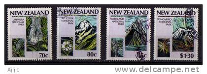 Centenaire Des Parcs Nationaux De Nouvelle-Zelande. Serie Complete Yv.# 960/3.  4 T-p Obliteres - Used Stamps