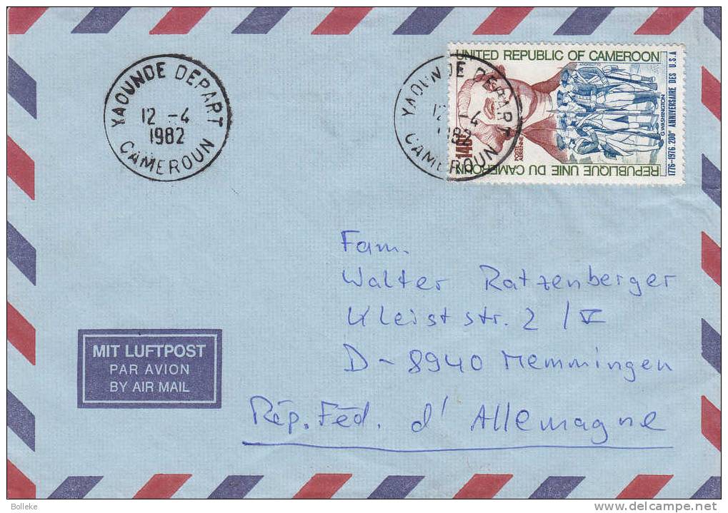 Histoire - Indépendance USA - Cameroun - Lettre De 1982 - Militaria - Soldats - Us Independence