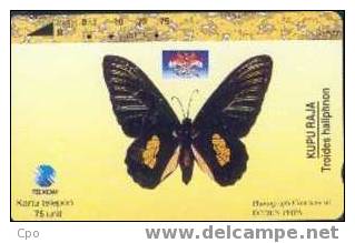 # INDONESIA S342 Kupu Raja  Troides Haliphon 75 Tamura 02.96  -papillon,butterfly- Tres Bon Etat - Indonésie