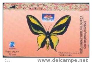 # INDONESIA S343 Kupa Raja Burung Surga - Ornithotera Paradisea 75 Tamura 02.96 -papillon,butterfly- - Indonesia