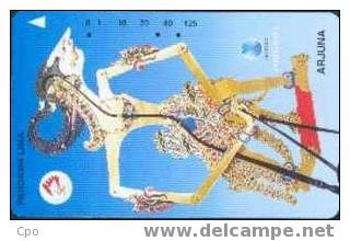 # INDONESIA S376 Wayang Kulit  Arjuna 125 Tamura 07.96  Tres Bon Etat - Indonesia