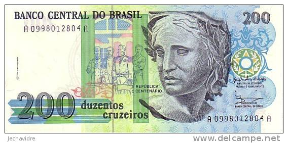 BRESIL   200 Cruzeiros  Non Daté (1990)  Pick 229a  Signature 28    ***** BILLET  NEUF ***** - Brazilië