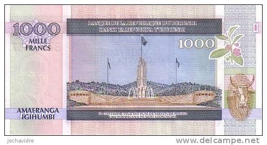 BURUNDI   1 000 Francs  Daté Du 01-05-2009     ***** BILLET  NEUF ***** - Burundi