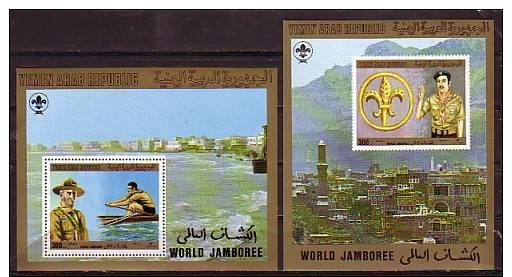 Yemen Arab Republic, Scott Cat. #C58 A-B. World Jamboree Scouting S/sheets. Sports Shown. Mint NH. - Other & Unclassified