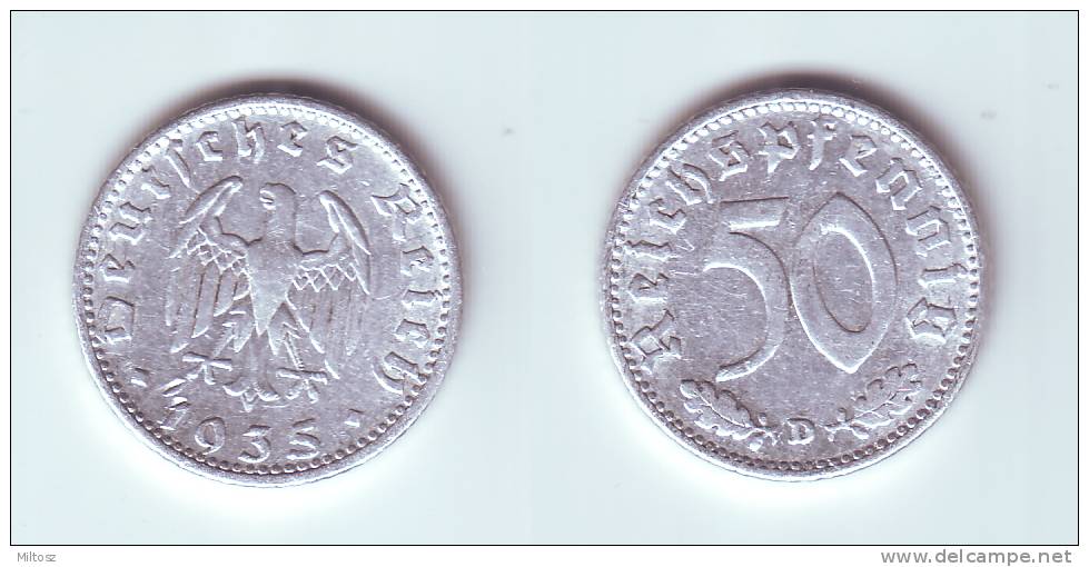 Germany 50 Reichspfennig 1935 D - 50 Reichspfennig