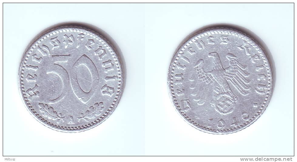 Germany 50 Reichspfennig 1940 A - 50 Reichspfennig