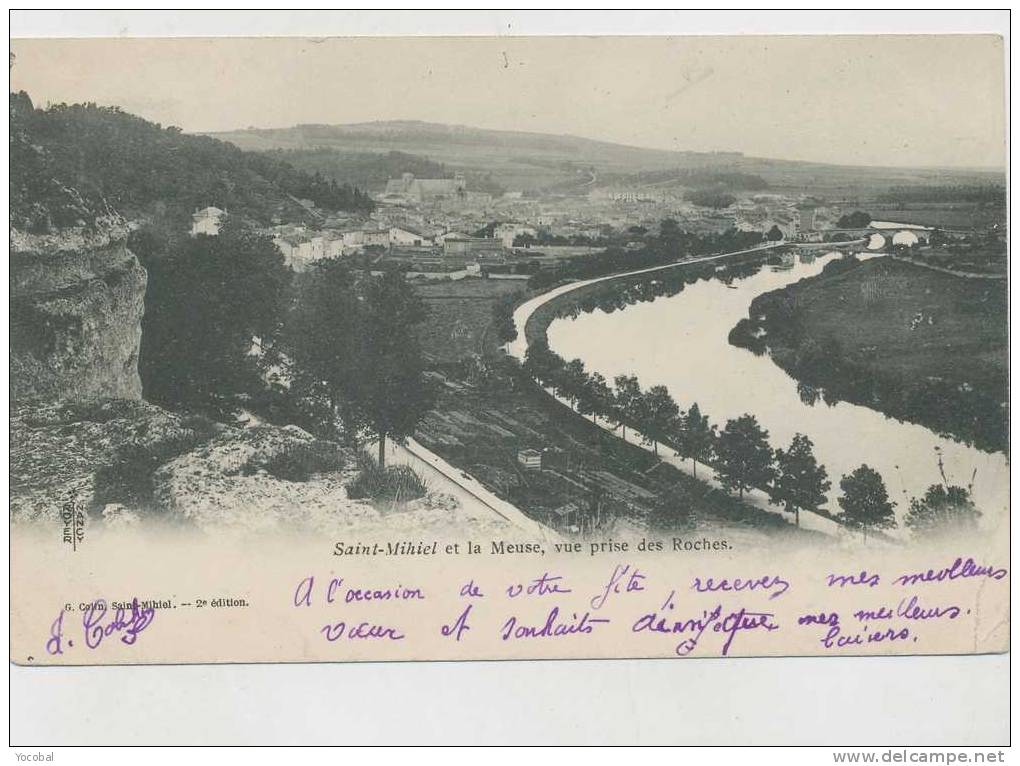 Cp , 55 , SAINT-MIHIEL , Et La Meuse , Vue Prise Des Roches - Saint Mihiel