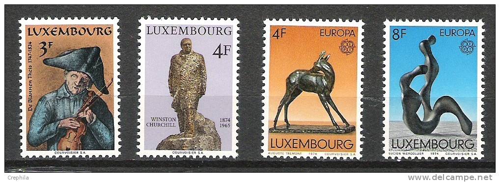 Luxembourg - 1974 - Y&T 832/4+836 - Neuf ** - Nuevos