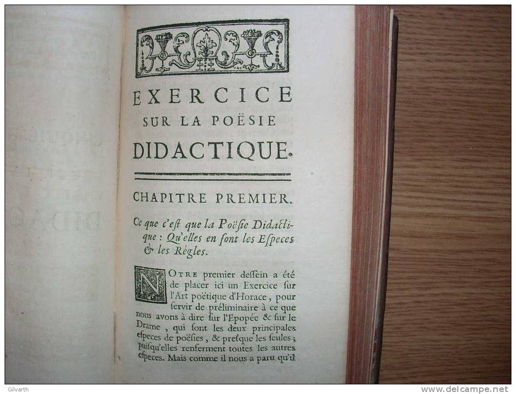 Cours De Belles Lettres Distribué Par Exercices TOME 3 1748 - 1701-1800