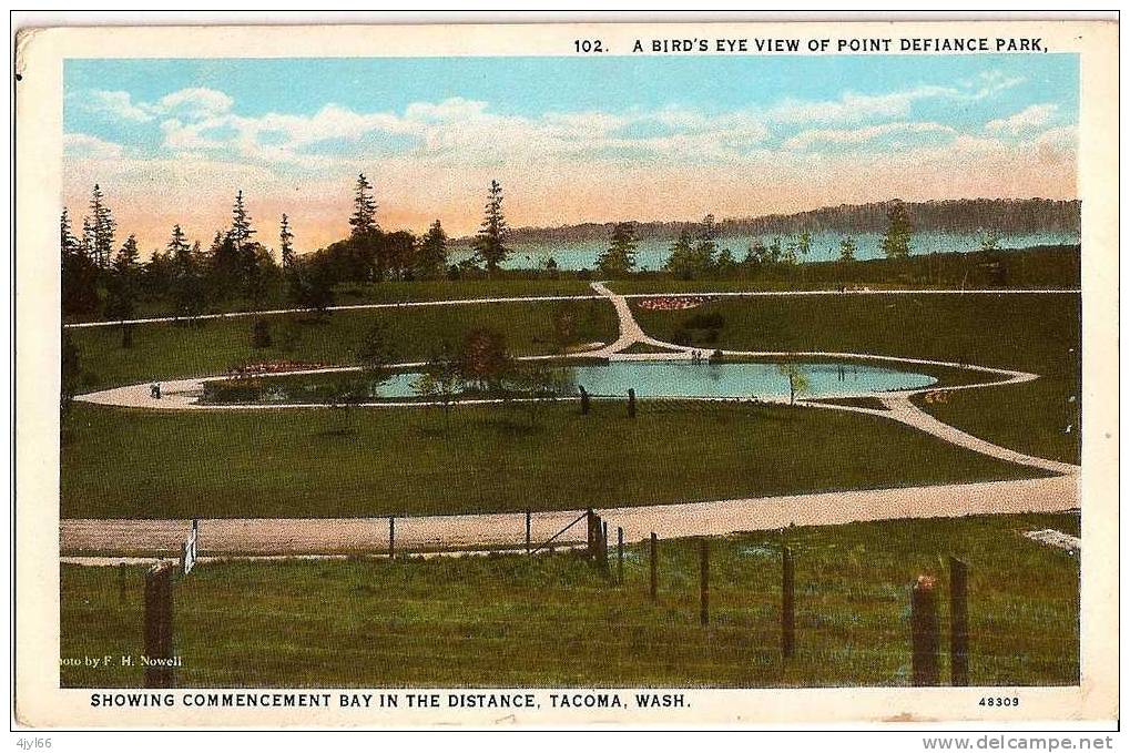 CPA USA TACOMA - POINT DEFIANCE PARK - Showing Commencement Bay In The Distance, Tacoma, Wash - Photo NOWELL - Tacoma
