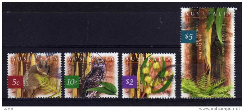 Australia - 1996 - Fauna & Flora/Central Highlands Forest (1st Series) - Used - Oblitérés