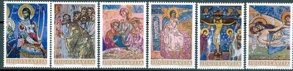 Yugoslavia :  Frescoes From Monasteries 6 Val. 1969 - Lot. 125 - Nuovi