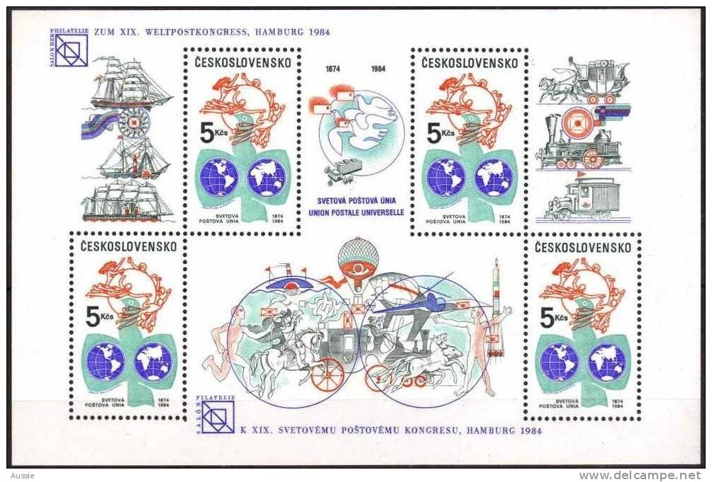 Tchécoslovaquie Tsjechoslowakije Yvertn° Bloc 63 *** MNH Surchargé Cote 70 Euro - Blocks & Sheetlets