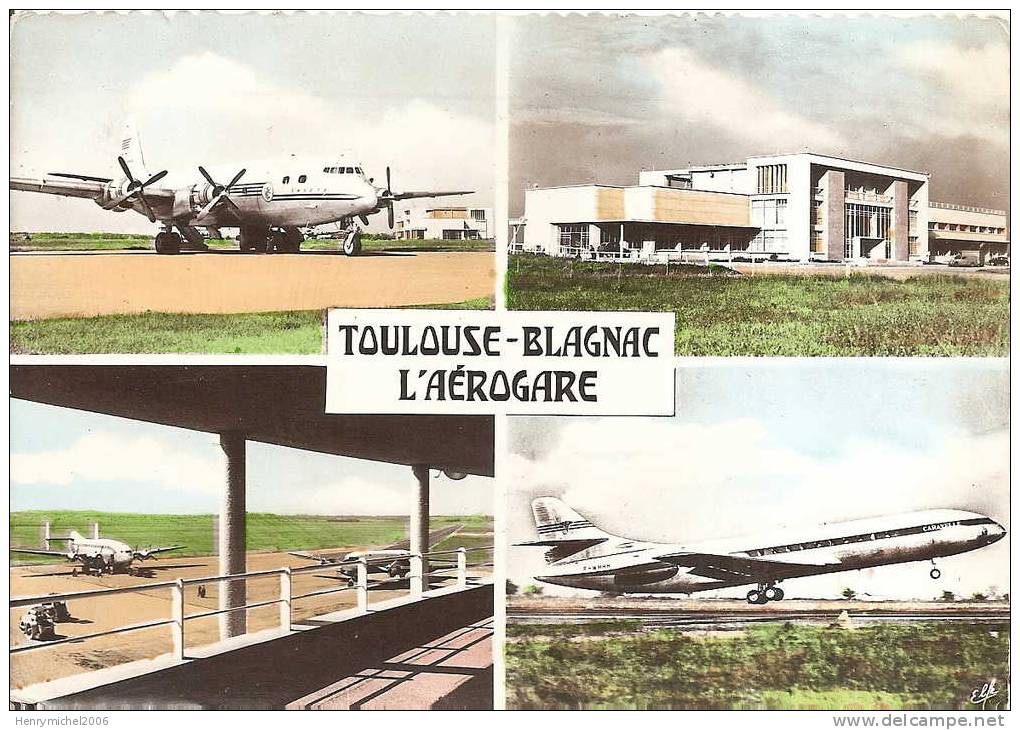 Haute Garonne , Toulouse , Blagnac , Caravelle Au Décollage L'aéogare - Toulouse