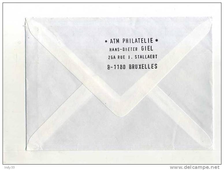 - BELGIQUE . AFFRANCHISSEMENT SIMPLE AVEC VIGNETTE SUR ENVELOPPE DE 1988 POUR L'ALLEMAGNE - Autres & Non Classés