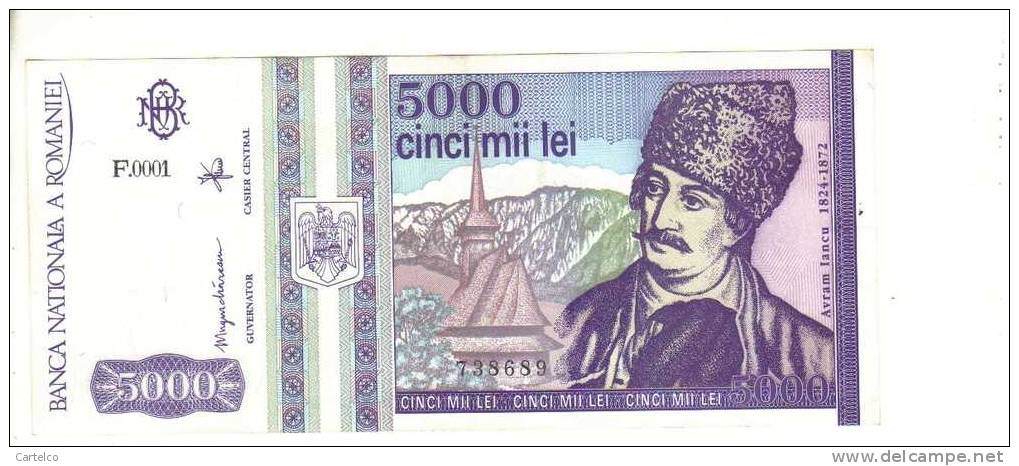 Romania 5000 Lei 1993 - Rumänien