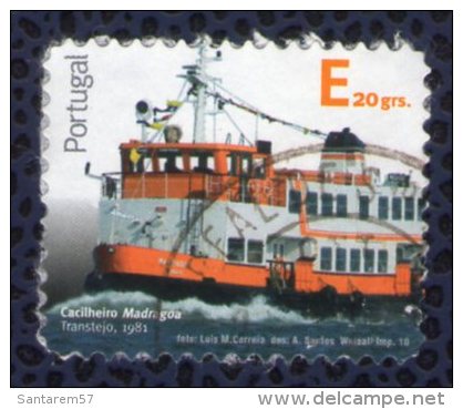 Timbre Oblitéré Used Stamp Cacilheiro Madragoa Transtejo 1981 E 20 Grs. PORTUGAL 2010 - Oblitérés