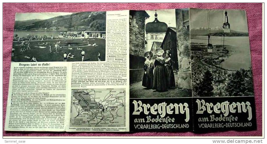 Bregenz Am Bodensee  Ca. 1935  -  Stadtführer Faltblatt  -  Mit Gebührenliste Strandbad - Livres Anciens