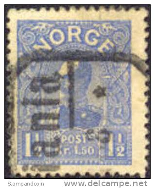 Norway #65 XF Used 1.50k Ultra Die A From 1907 - Gebraucht