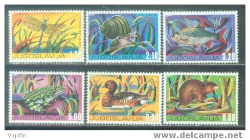 YU 1976-1640-5 FAUNA, YUGOSLAVIA, 6v, MNH - Canards