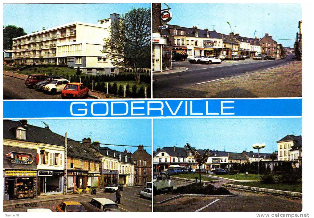 76 GODERVILLE  STATION SERVICE, BAR DE LA HALLE, CAFE DES SPORTS, FLEURISTE - Goderville