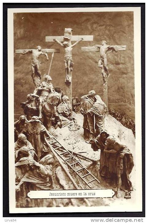 CPA  ANCIENNE- FRANCE- ILLUSTRATEUR : MASTROIANNI- RELIGION CATHOLIQUE- LA VIE DU CHRIST- 1911- J.C. SUR LA CROIX - Mastroianni