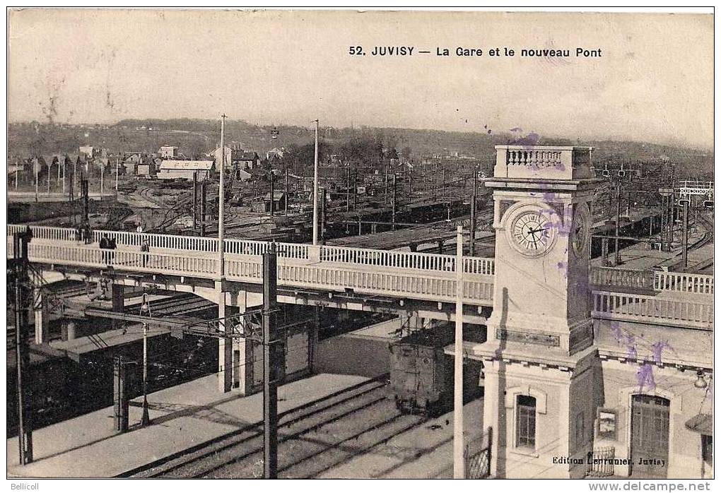 52  JUVISY  -  La Gare Et Le Nouveau Pont - Juvisy-sur-Orge