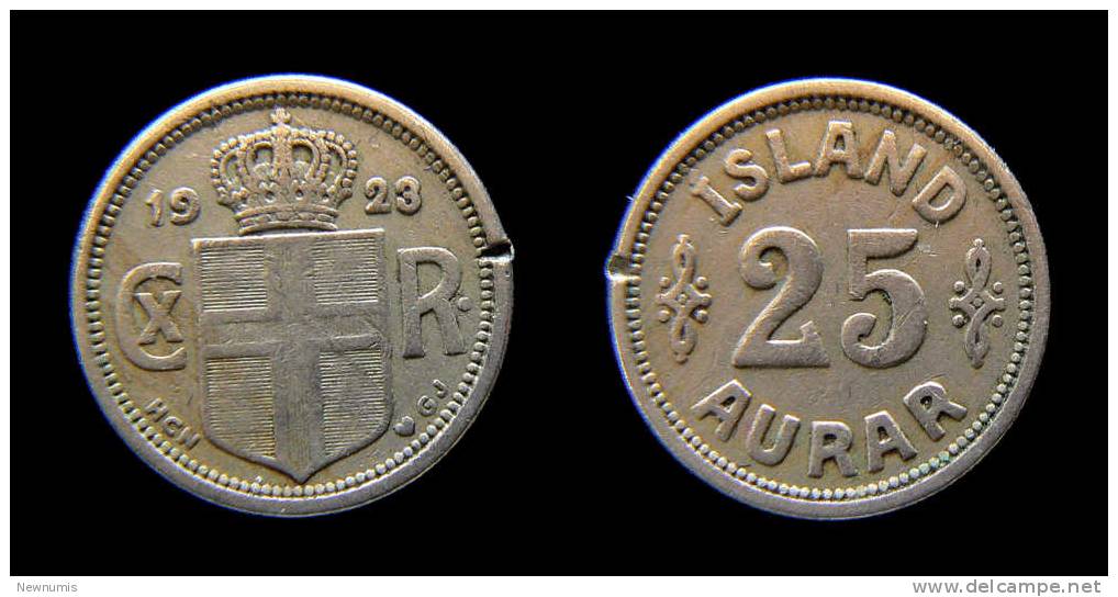ISLANDA 25 AURAR  1923 - Islande