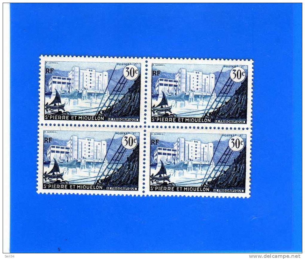 SAINT  PIERRE ET MIQUELON:le Frigorifique De St Pierre :** :Y&T :348  Bloc De 4 Timbres - Nuevos