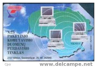 # LITHUANIA 12 Datapak 50 Urmet 01.96  Tres Bon Etat - Lituanie