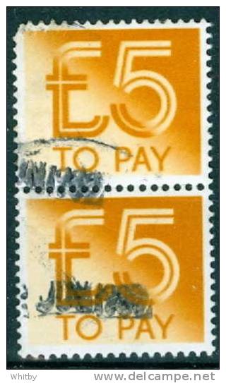 1970 5 Pound Great Britain Postage Due Issue #J91 Pair - Tasse