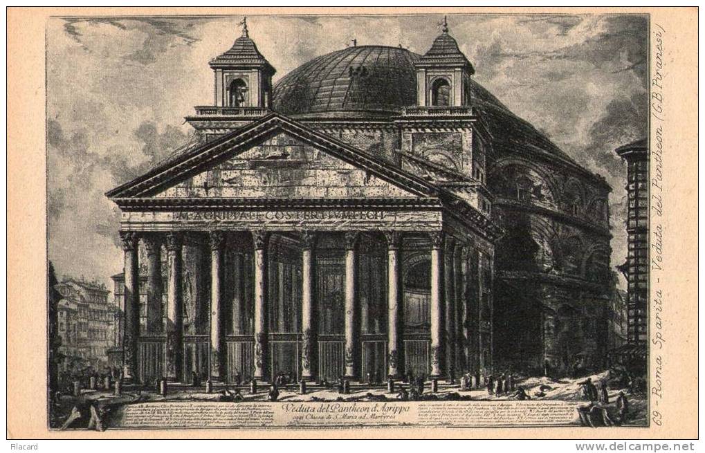 8935    Italia   Roma  Sparita  Veduta  Del  Pantheon  (G. B.  Piranesi)   NV - Panthéon