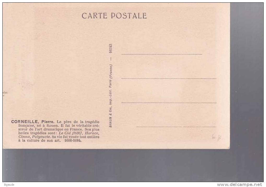 FRANCE CARTE  MAXIMUM     NUM.YVERT  335 PIERRE CORNEILLE - 1930-1939