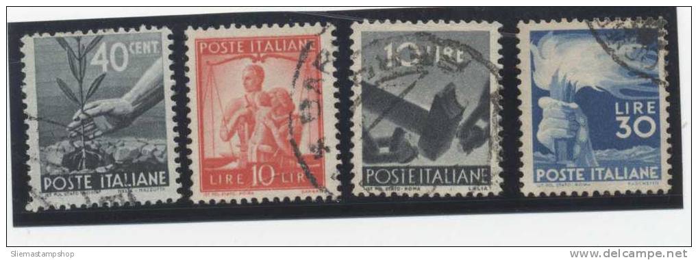 ITALY - 1945, 4V. - V3086 - Afgestempeld