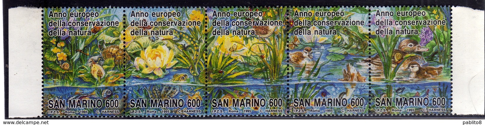 REPUBBLICA DI SAN MARINO 1995 CONSERVAZIONE DELLA NATURA NATURE CONSERVATION SERIE COMPLETA COMPLETE SET MNH - Unused Stamps