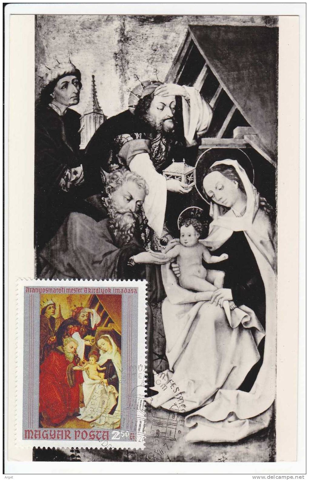 Carte-Maximum HONGRIE  N°Yvert  2140 (Adoration Des Mages) Tableau Du MAITRE DE ARANYOSMAROT - Maximum Cards & Covers