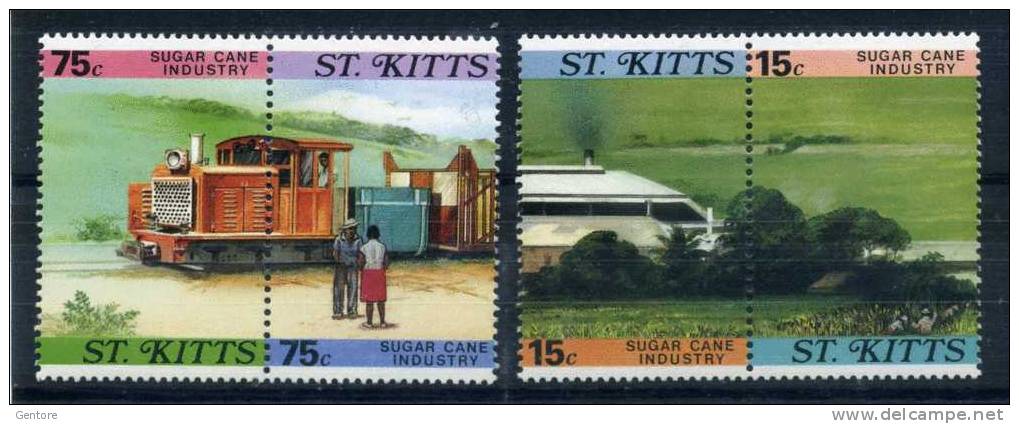 SAINT KITTS And NEVIS 1987 Sugar Cane Ind. Odd Value Yvert Cat. 627/78+633/35 MNH** - St.Kitts And Nevis ( 1983-...)