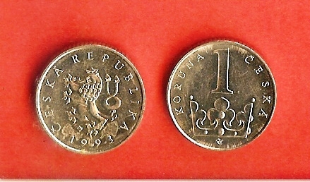 Czech Rep. 1993 1 Koruna Nickel Clad Steel  (nicely Used Coin) Km 7 - Tsjechië