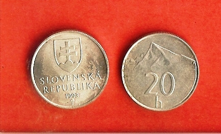 SLOVAKIA 1993/4 20 Haliers Alu (nicely Used Coin) Km 18 - Slovakia