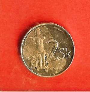 SLOVAKIA 1993 2 Korun Nickel Clad Steel (nicely Used Coin) Km 13 - Slowakije