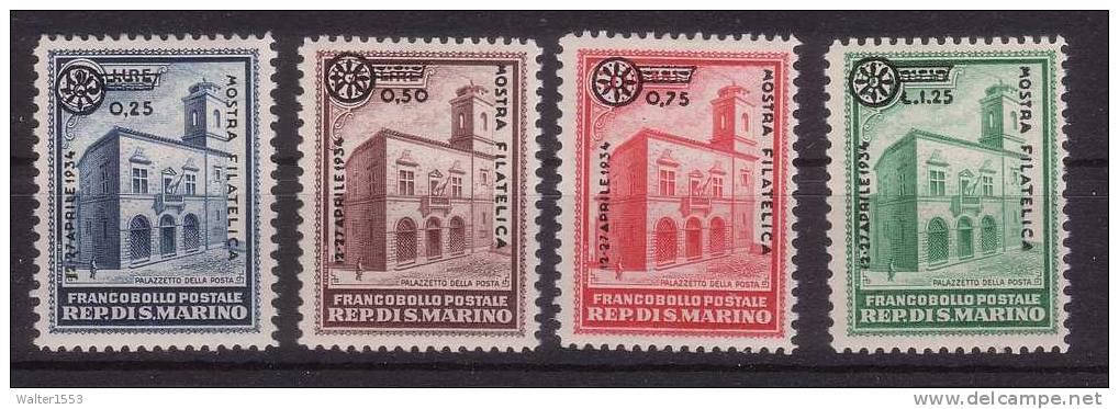 SAN MARINO 1934 FIERA MILANO  SOVRASTAMPATI ** MNH LUSSO - Ungebraucht