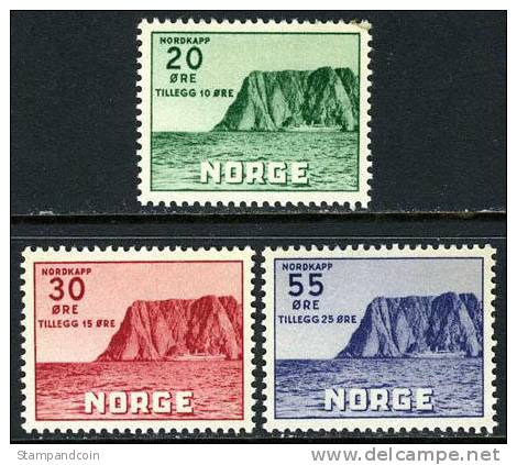 Norway B54-56 XF Mint Never Hinged North Cape Semi-Postal Set From 1953 - Unused Stamps