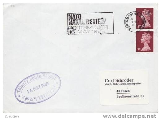 GREAT BRITAIN 1969 NATO NAVAL REVIEW  POSTMARK - NAVO