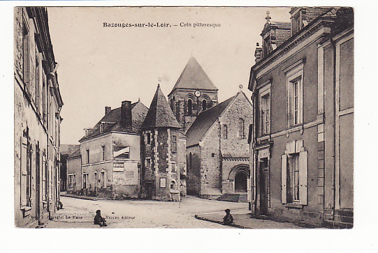 CARTE 1910 BAZOUGES SUR LE LOIR - COIN PITTORESQUE - Sonstige & Ohne Zuordnung