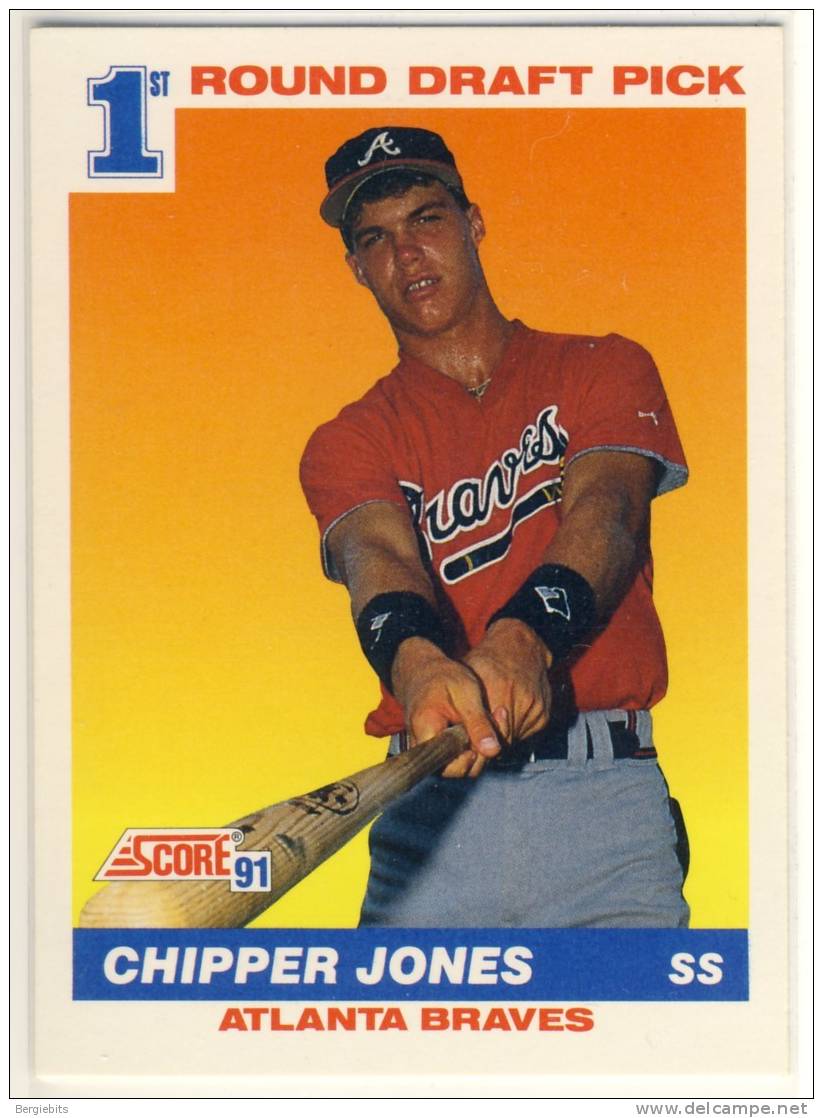1991 Score Rookie Card Of Chipper Jones Atlanta Braves Card # 671 - Other & Unclassified